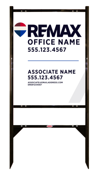 Reflective Angle Iron Frame and Associate Name w License Number Sign Unit,  30h x 24w, .040 Aluminum
